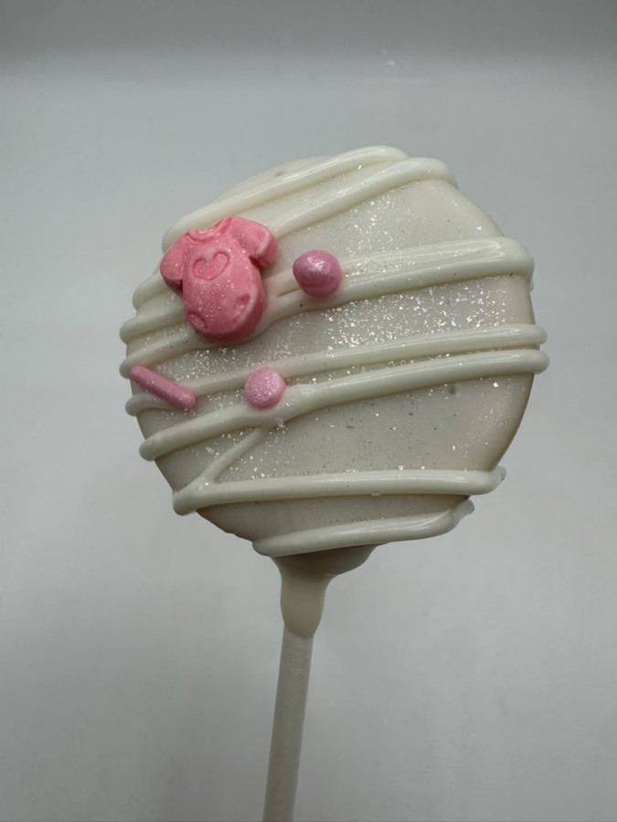 Baby shower pink cake pop